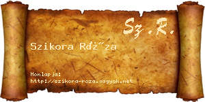Szikora Róza névjegykártya